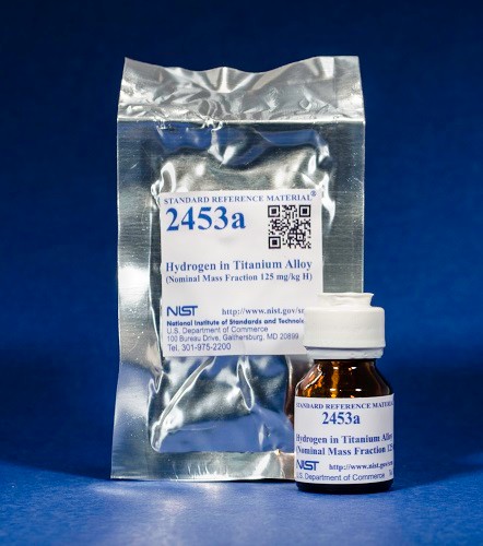 SRM 2453a  鈦合金中的氫(標(biāo)稱質(zhì)量分?jǐn)?shù)125 mg/kg H)標(biāo)準(zhǔn)品